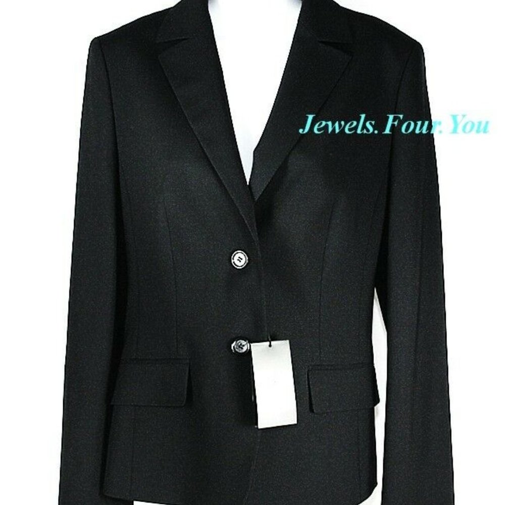 HUGO BOSS NAVY WOOL BUSINESS "JANNA3" BLAZER JACKET SIZE 4 BRAND NEW $575.00
